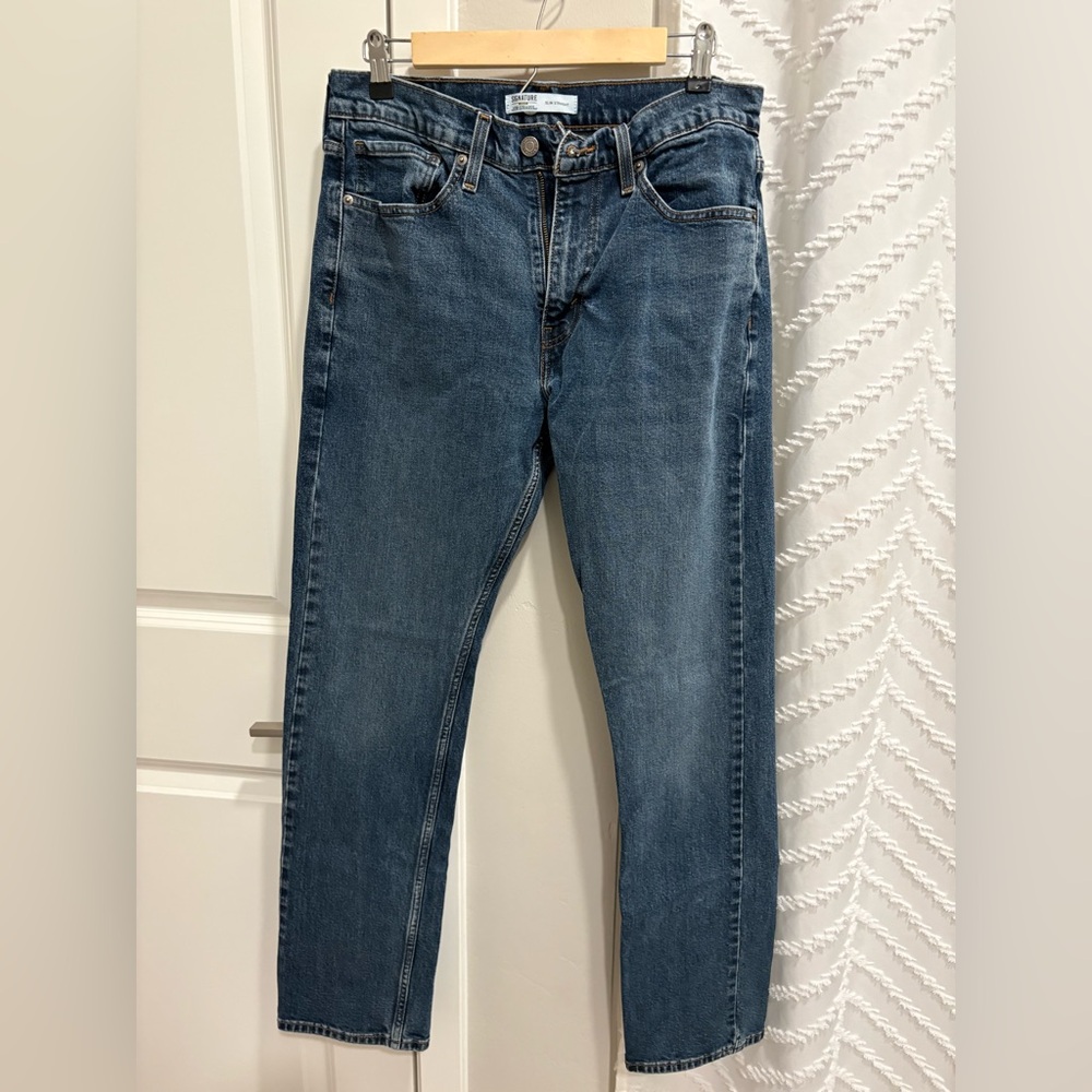 Signature Men's Straight Jeans in Blue